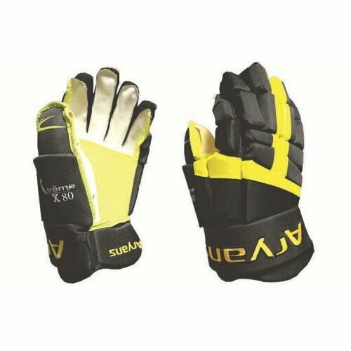 Хоккейные перчатки/краги ARYANS X80, размер 12"-30см, Черно-желтые