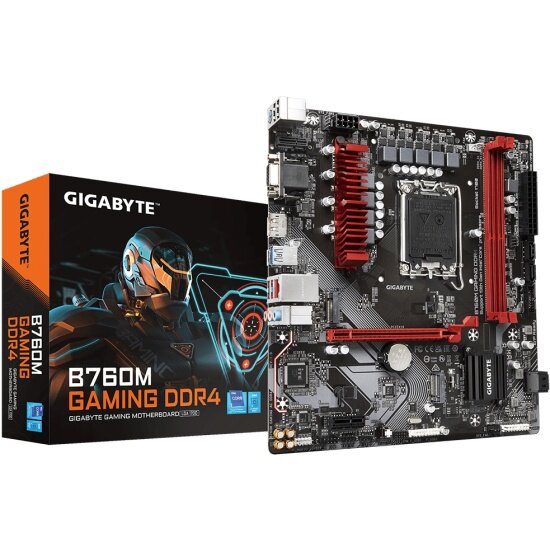 Материнская плата Gigabyte B760M GAMING DDR4 (LGA1700, mATX)