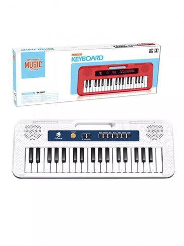 Музыкальная игрушка Наша Игрушка BX-1681B Синтезатор, 37 клавиш, микрофон, эл. пит. ААх3 не вх. в комплект