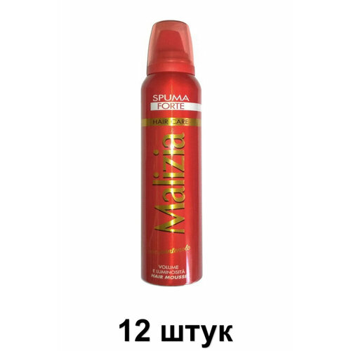 Malizia Мусс для волос сильной фиксации, 200 мл, 12 шт мусс для объема волос легкой фиксации dott solari cosmetics style 300 мл