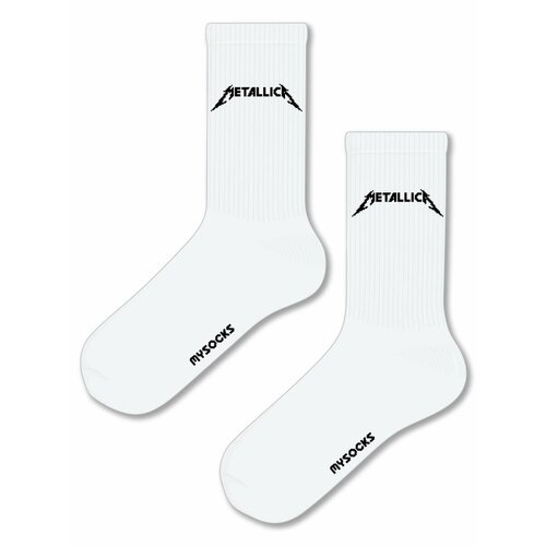 Носки MySocks, размер 36-43, белый маска для сна metallica металлика 10