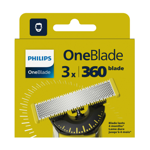 Сменные лезвия Philips QP430/50, 3 шт philips razor head trim skin protector body comb guide comb 1 2 3 5mm for philips oneblade shaver qp25xx qp26xx qp65xx qp66xx