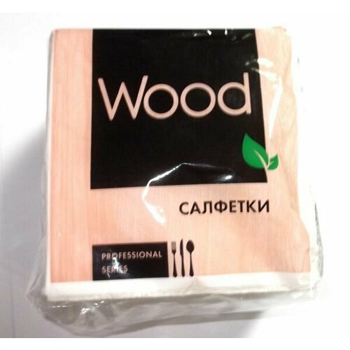 Салфетки бумажные WOOD универсальные белые 70шт.