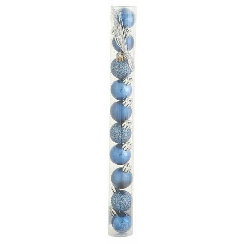 Набор пластиковых шаров синие 3 см, 10 шт
