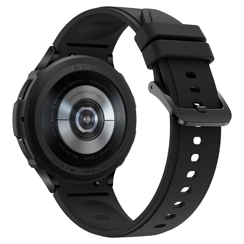 Чехол SPIGEN для Galaxy Watch 4 Classic (42mm) - Liquid Air - Черный - ACS03141 — фото 4