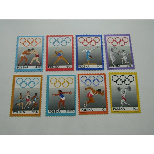 Марки. Спорт. Олимпиада. 1969. Польша, 8 штук марки спорт олимпиада 1968 польша блок 8 штук