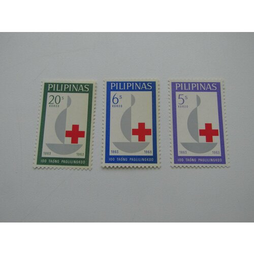 Марки. Филиппины. 1963. Красный крест. 3 штуки.