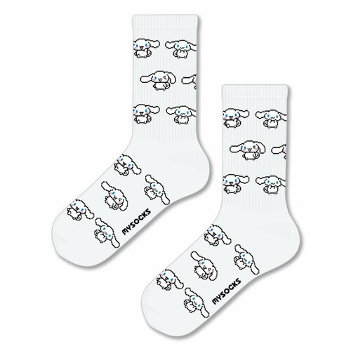 Носки MySocks, размер 36-43, белый hello kitty kulomi bracelet cartoon anime accessories beaded bangle set for women girl arts