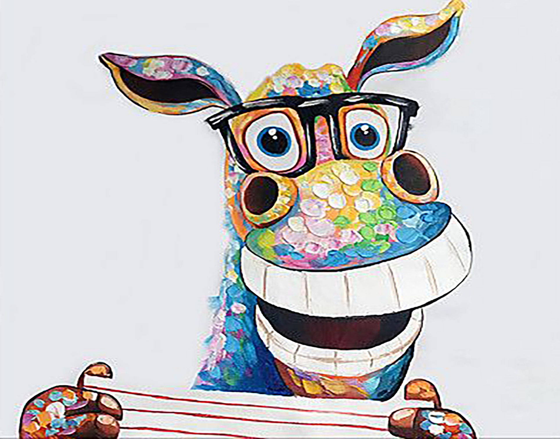 Картина по номерам "Забавный ослик" 40х50 см, хлопковый холст на подрамнике, акрил, АртТойс