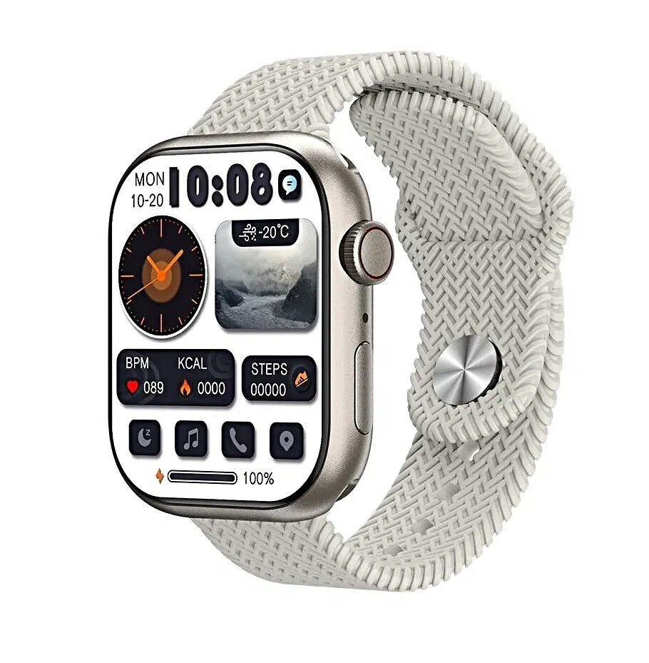 Смарт часы HK9 PRO+ Smart Watch Plus, AMOLED 2.02, iOS, Android, Bluetooth, Уведомления, Серебро