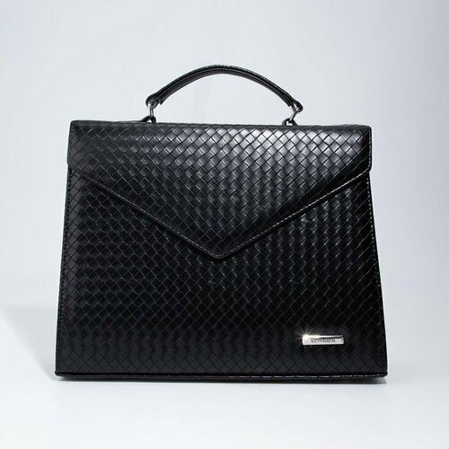фото Сумка эль маста, фактура плетеная, черный