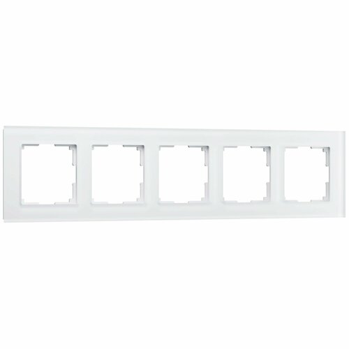 рамка werkel wl01 frame 02 белый матовый Favorit WL01-Frame-05/W0051105 белый матовый, стекло Рамка на 5 постов