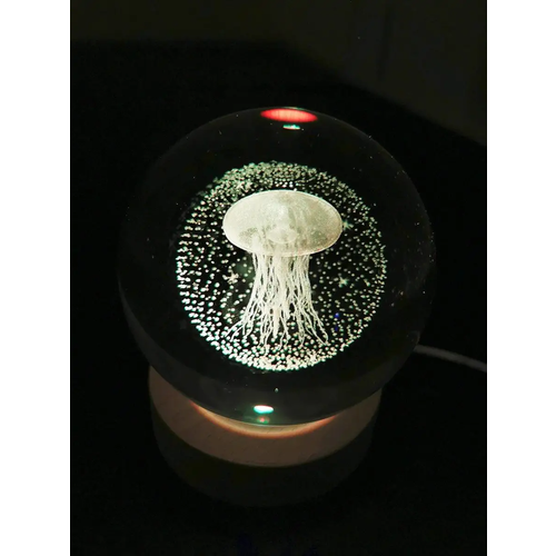 Ночник светильник стеклянный шар лампа 3D