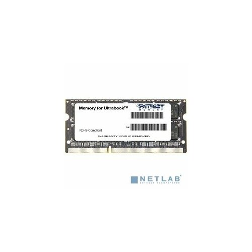 Patriot Модуль памяти Patriot DDR3 SODIMM 8GB PSD38G1600L2S (PC3-12800, 1600MHz, 1.35V)