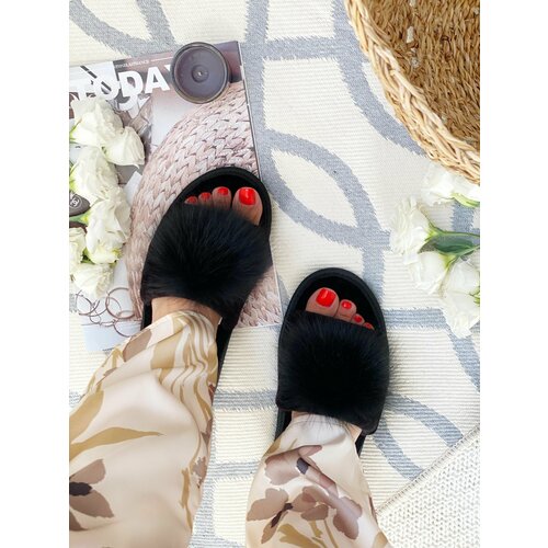 фото Тапочки лапки кошки, размер 44, черный