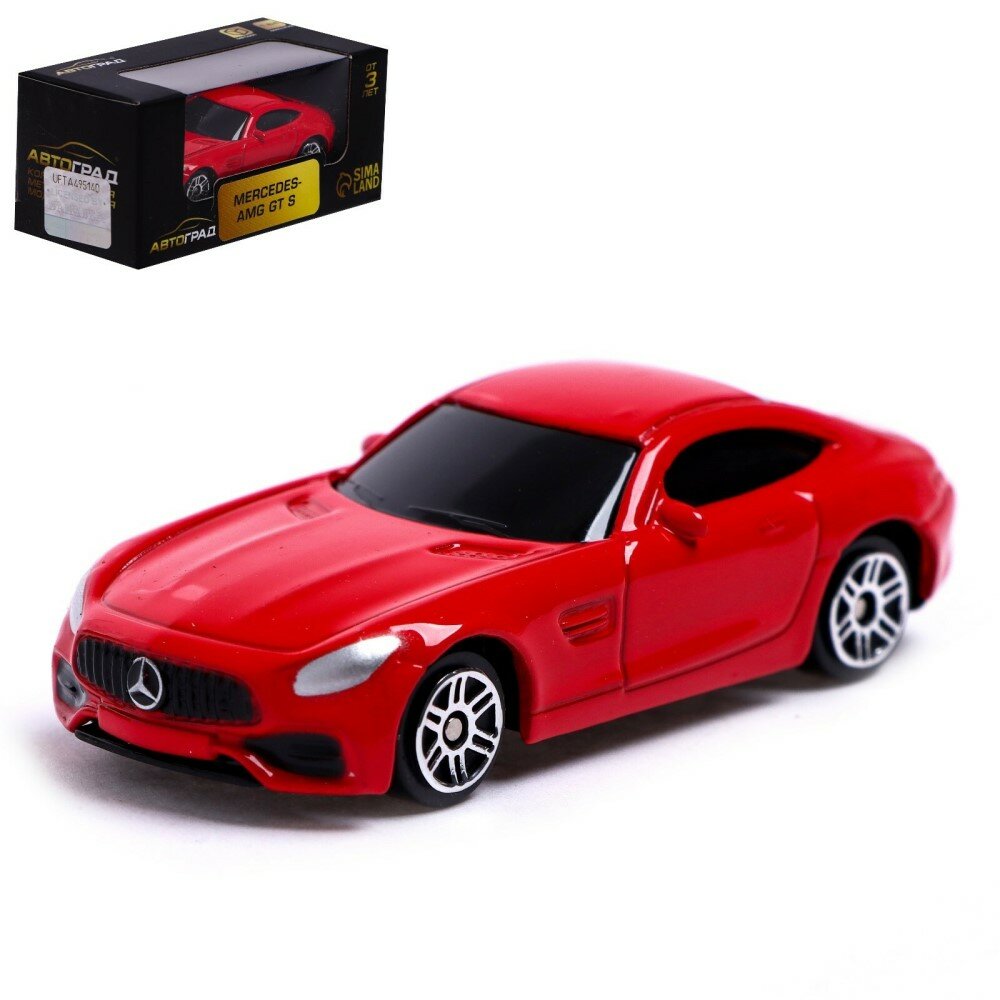 Машина металлическая Автоград Mercedes-AMG GT S, 1:64, красный 344992