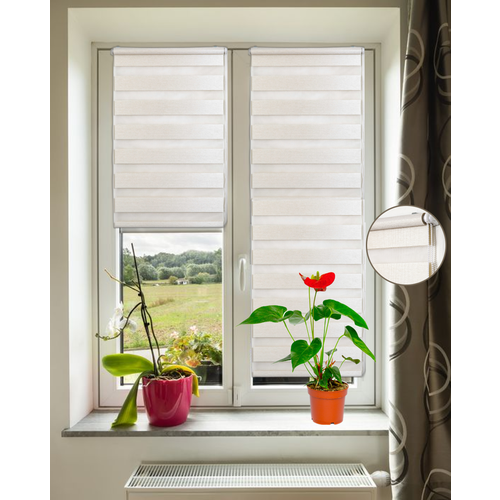 Рулонные шторы Hermosa 62x160 см, блэкаут 50%, день-ночь