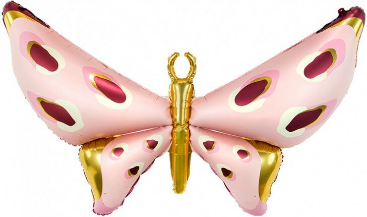 Шар 3D (45'/114 см) Фигура, Бабочка, Карнавальные крылья, Розовый, 1 шт.