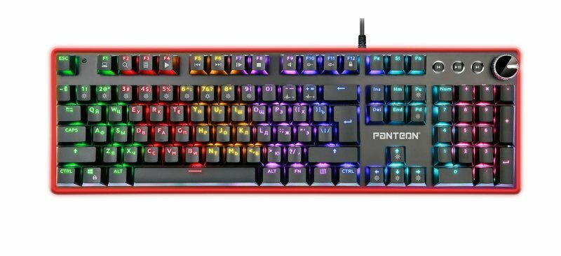 Клавиатура Jet.A игровая механическая Panteon T9 104+­4КЛ, подсветка клавиш