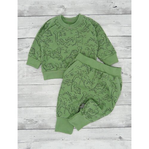 Комплект одежды  MilleFaMille, размер 80-52, зеленый