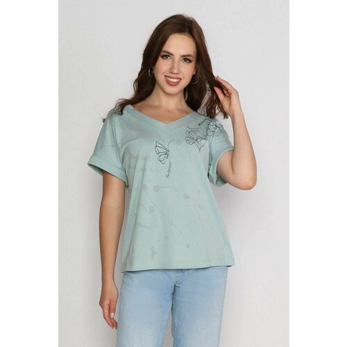 фото Футболка style margo, размер 50, голубой