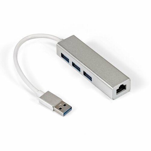 Кабель-адаптер ExeGate EXE-77U3T-45 (USB3.0 --> 3xUSB3.0 + 1xRJ45 UTP 1000Mbps RLT8153) EX294185RUS кабель адаптер exegate exe 77u3t 45 usb3 0