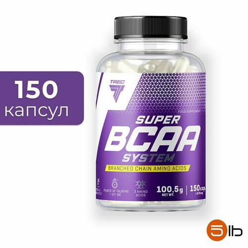 фото Bcaa спорт питание 150 капс, аминокислоты trec nutrition super bcaa system