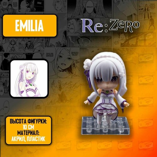 Детализированная фигурка из аниме Re: Life in a different world from zero - Emilia/Re: Zero. Жизнь с нуля в альтернативном мире - Эмилия