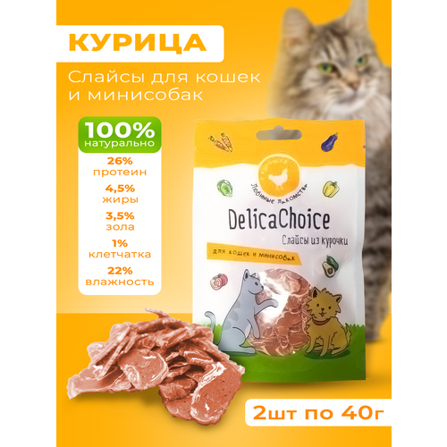 DelicaChoice, Слайсы для кошек и минисобак из курицы, 2шт.