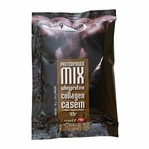 фото Протеин power pro mix whey protein в пакетиках-саше, 15 шт по 40 г, вкус: медовое печенье