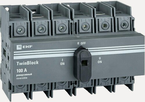 Изображение товара Выключатель нагрузки EKF TwinBlock 100A 3P реверсивный