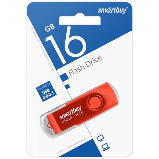 USB флешка Smartbuy 16Gb Twist red USB 3.0