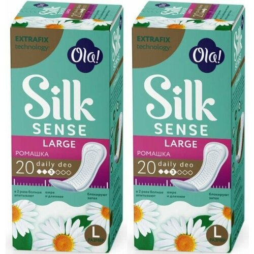 Ola! Ежедневные прокладки Silk Sense Daily Deo Ромашка, 20 шт, 2 уп