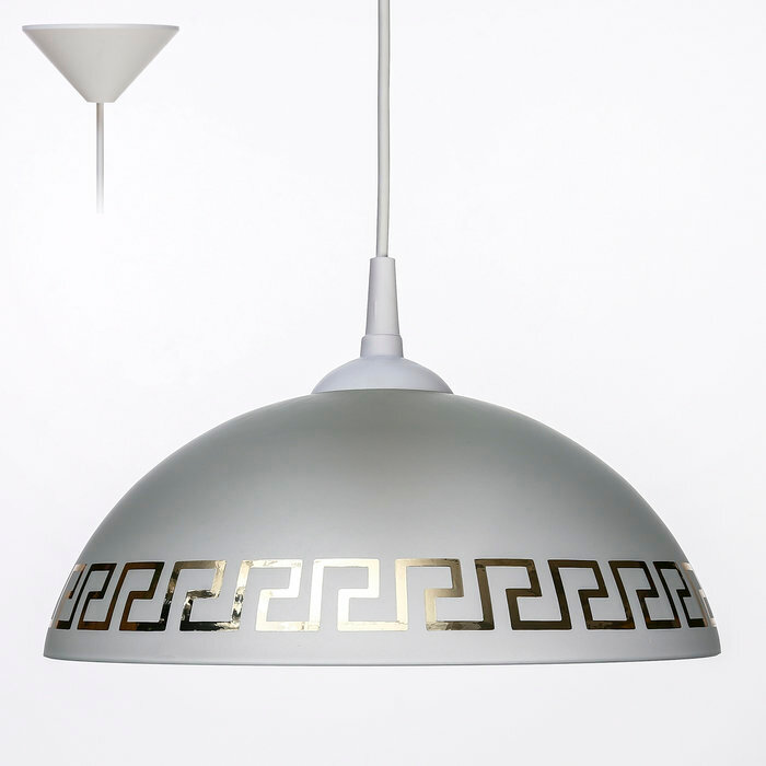 фото Светильник "Колпак" 1 лампа E27 40Вт белый-золото д.300