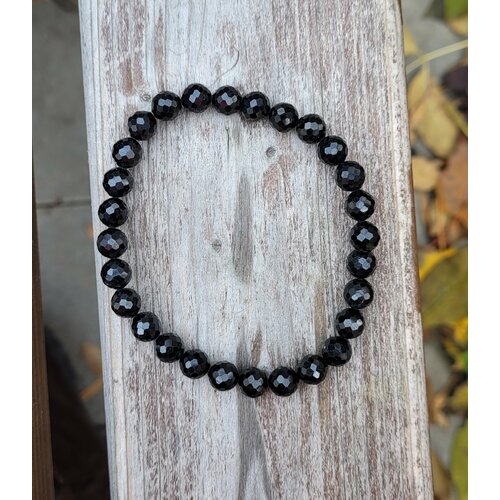 фото Браслет, турмалин черный, размер 20 см, диаметр 6.3 см, черный страна камней