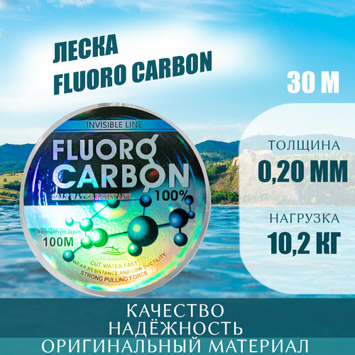 фото Леска рыболовная fluoro carbon 100m 0.20 asianfish