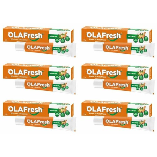 OLAFresh Зубная паста Meswak, с целебными растениями, 100 г, 6 шт.