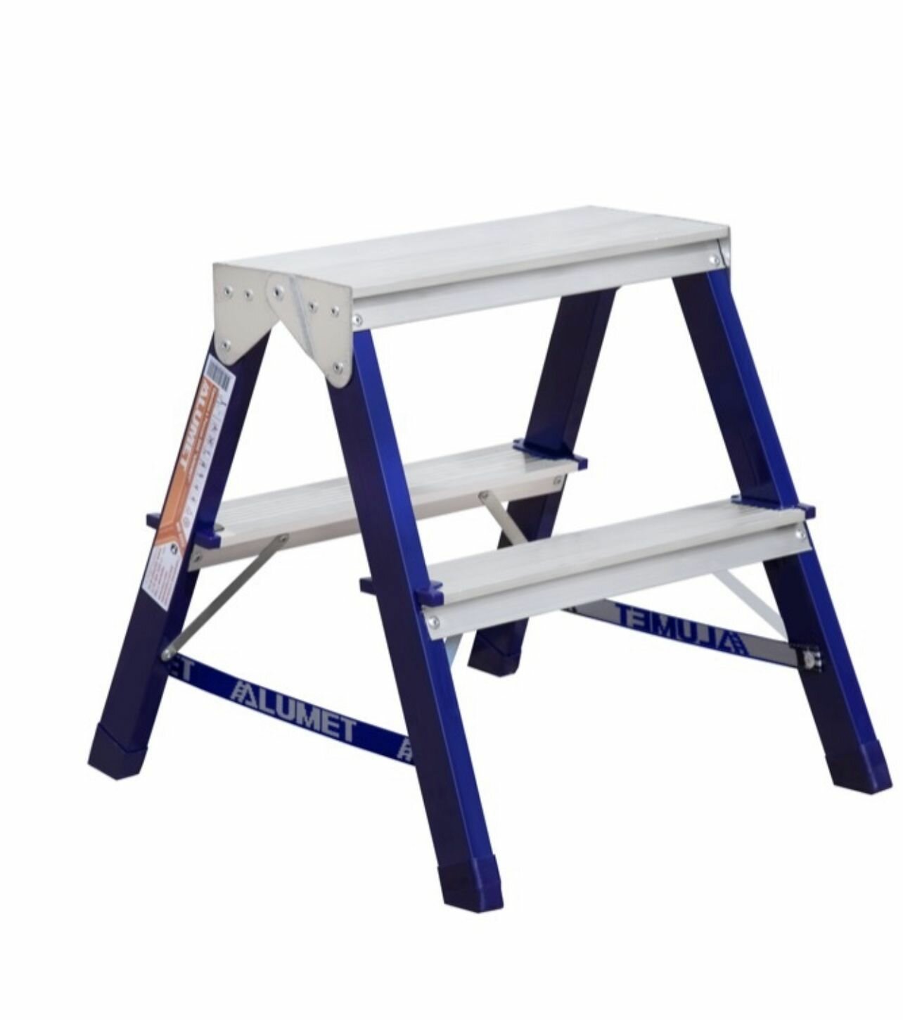 фото Стремянка стальная Алюмет двухсекционная 2x2 ступени (8202)