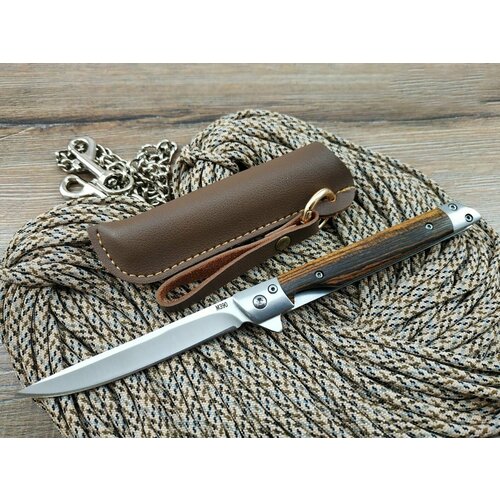 фото Нож флиппер m390-2c wood нет бренда