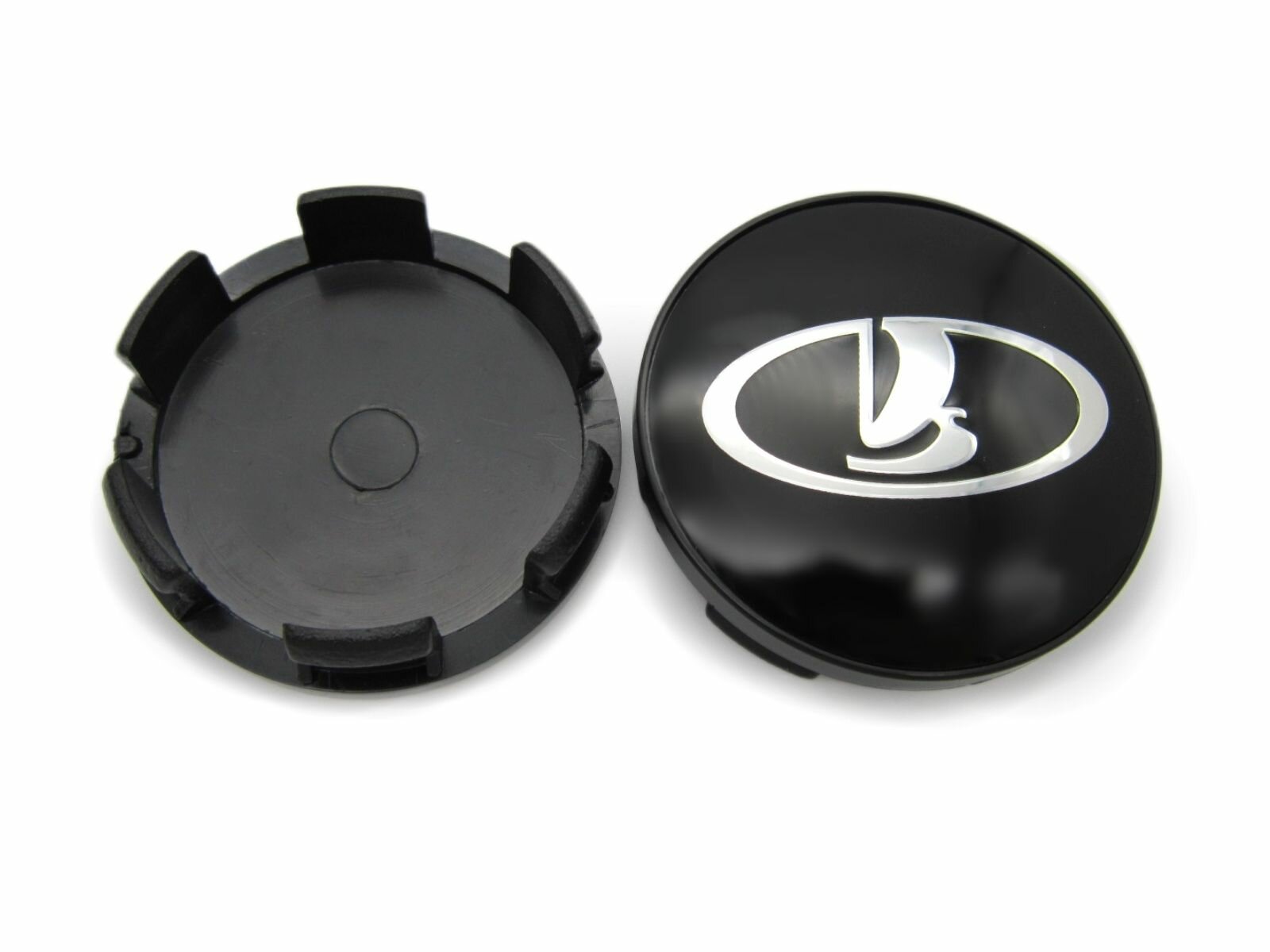 Колпачки заглушки на литые диски СКАД Lada black 56/51/12 мм 1 колпачок