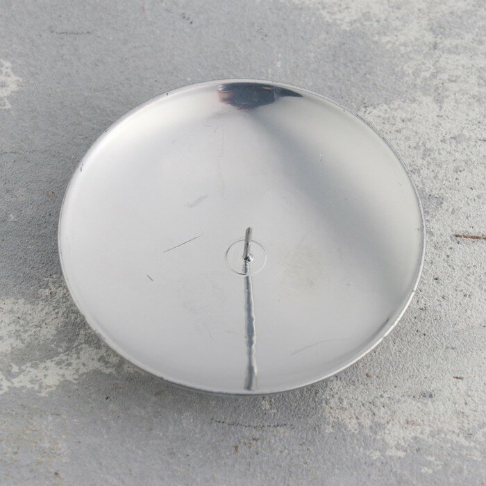 Подсвечник "Лотос" металл на одну свечу, 7,5х2 см, хром 9928348 - фотография № 3