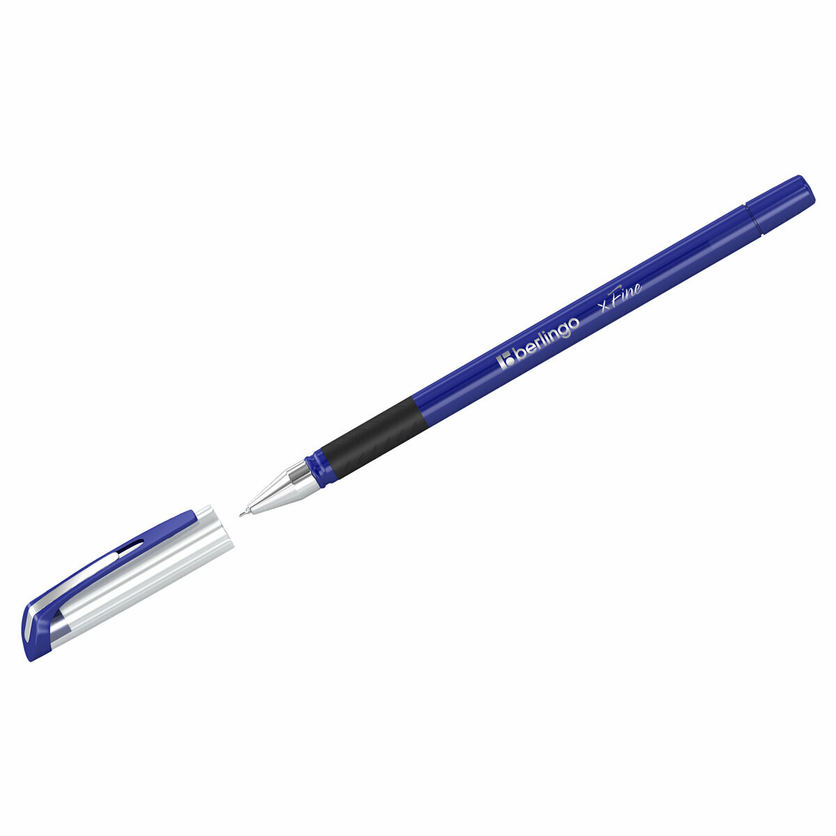 Ручка шариковая Berlingo "xFine" синяя, 0,3мм, грип, 4 штуки