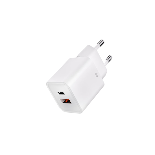 Сетевое ЗУ VLP G-Charge USB-C+USB-A, PD, QC, 30Вт, белое