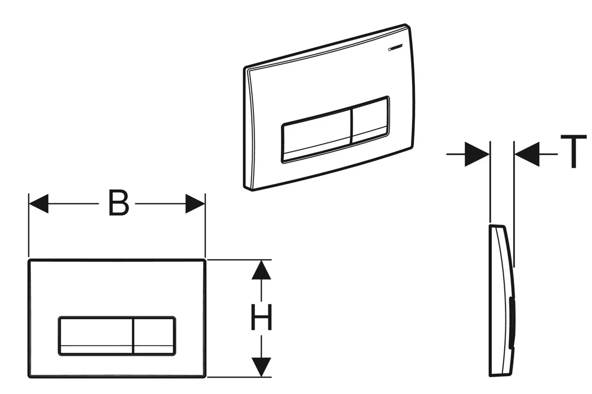 Кнопка смыва Geberit Delta50 115.119.46.1 Матовый хром