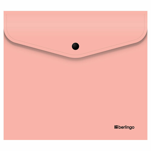 Папка-конверт на кнопке Berlingo Instinct А5+, 200мкм, фламинго, (12шт.) папка конверт на кнопке berlingo instinct а5 200мкм аквамарин 12шт