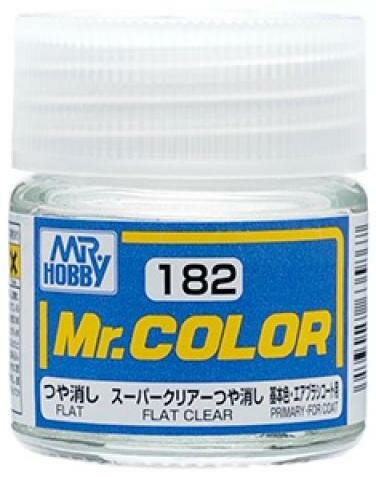 Лак акриловый на специальном разбавителе MR.HOBBY Mr.Color Flat clear, Матовый лак, 10 мл.