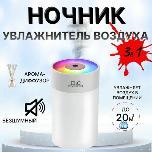 Увлажнитель воздуха белый мини воздухоувлажнитель с подсветкой увлажнитель очиститель воздуха 54900₽