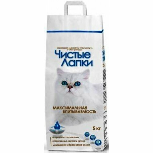 Наполнитель для кошачьих туалетов чистые лапки ароматизированные 5 кг