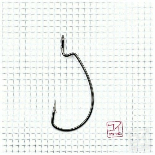 фото Крючок namazu koi super lock worm, размер 5/0 (int), цвет red, офсетный (10 шт.)