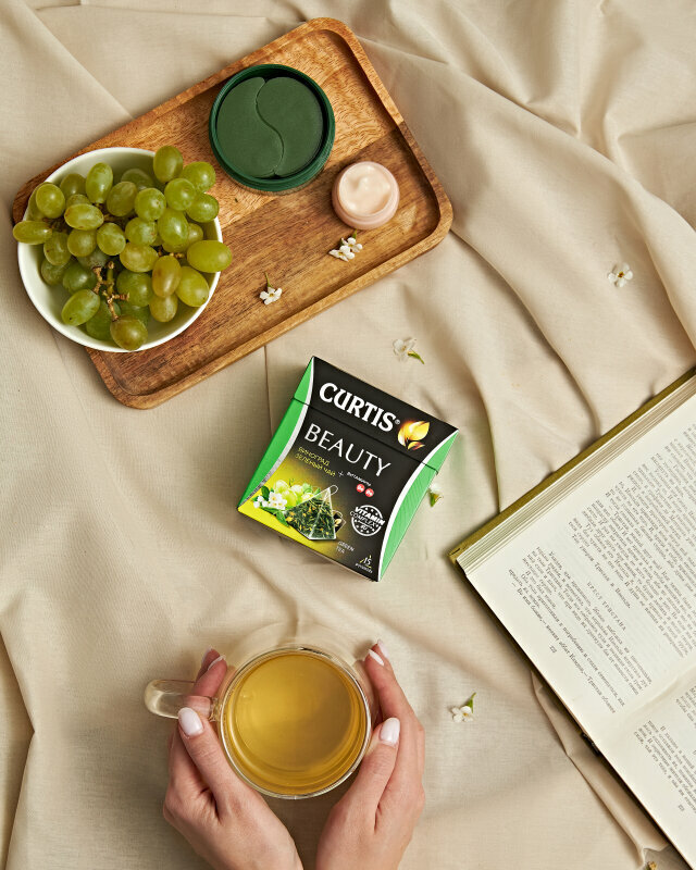 Чай зеленый Curtis Beauty Виноград и Зеленый чай 15*1.7г Май-Фудс - фото №13